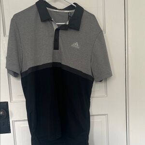Adidas Men's Polo Shirt in Gray and Black